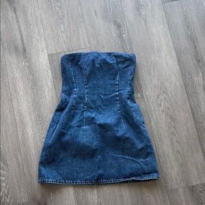 Meshki Blue Strapless Bodycon Dress